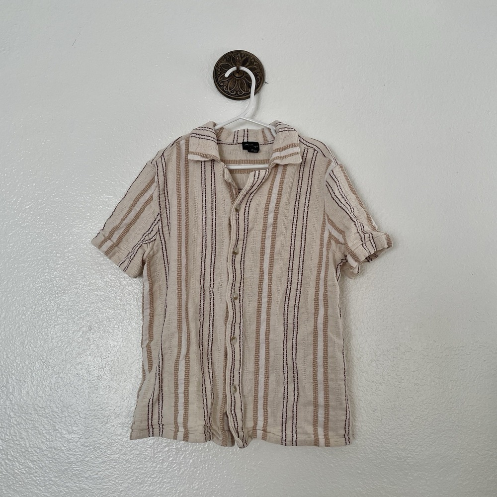 Art Class Boys Button‎ Down Short Sleeve Shirt Size M (8)
